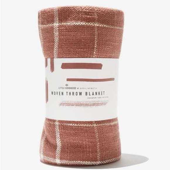 Other - Little Korboose Woven Throw Blanket - Rust color